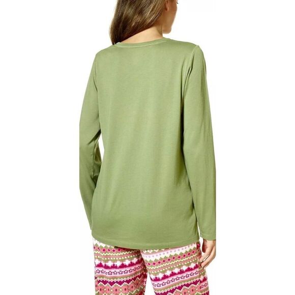 HUE - NWT - L Sz Lg Women’s Crewneck Long Sleeve Pajama Top or Top w/Jeans - Picture 13 of 15